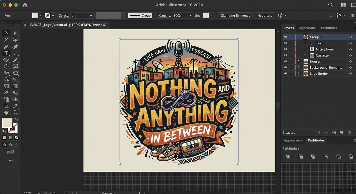 Logo vector design in Adobe Illustrator